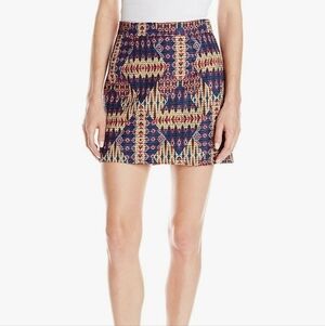 3/$25 Sam Edelman Women's Embroidered Woven Southwestern Ikat Mini Skirt Sz S 6